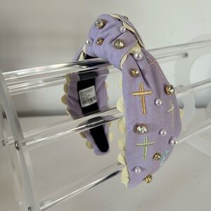Brianna cannon cross embroidered headband
